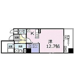 アヴニール山手 1Kの間取図画像