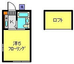 アーバンハイツ 1Kの間取図画像