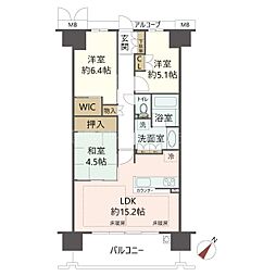 ジオ阪急水無瀬ハートスクエア 3LDKの間取図画像
