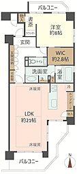 ライオンズマンション西宮北口 1LDKの間取図画像