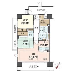 間取図画像 2SLDK