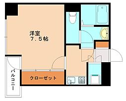 JR鹿児島本線 戸畑駅 徒歩10分の賃貸マンション 5階1Kの間取り