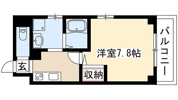 クレサス千種II．ｍ 401｜愛知県名古屋市千種区今池５丁目(賃貸マンション1K・2階・23.44㎡)の写真 その2