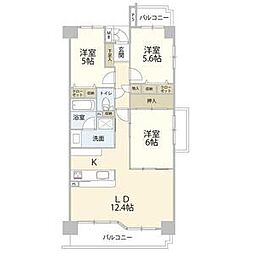 グラン・コート白川公園 3LDKの間取図画像