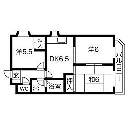 フローラタウン 3DKの間取図画像