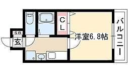 プレサンス泉セントマーク 1Kの間取図画像