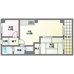柴昭ハイツ 2LDKの間取図画像