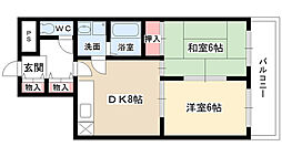 エスポワール長久手 2LDKの間取図画像