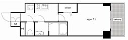プレサンス広小路通葵 1Kの間取図画像