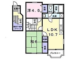 ミクハウス 2LDKの間取図画像