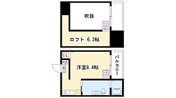 リゾレステ熱田 1Kの間取図画像