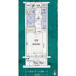 プレサンス桜通アベニュー 1Kの間取図画像