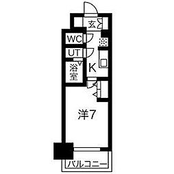 メイクスWアート丸の内 1Kの間取図画像