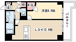 パークアクシス丸の内 1LDKの間取図画像