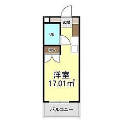 メゾン・ド・コンフォール ワンルームの間取図画像