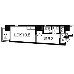 SLANTWALLS 1LDKの間取図画像