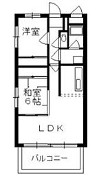 メゾンドール上泉 2LDKの間取図画像