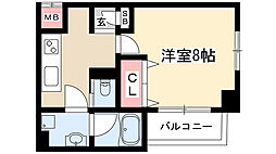 プロシード瑞穂 1Kの間取図画像