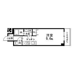 シーム・ドエル筒井 ワンルームの間取図画像