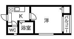 コンフォート吹上 1Kの間取図画像