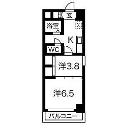 エス・コート 2Kの間取図画像