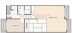 シャトー春山 2LDKの間取図画像