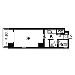 HIBINORISE 1Kの間取図画像