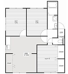 ブラウンハイツ 3LDKの間取図画像