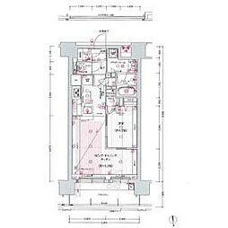プレサンスロジェ金山駅前 1LDKの間取図画像