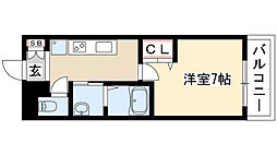 リアライズ代官町 1Kの間取図画像