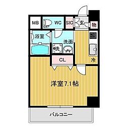 リアライズ代官町 1Kの間取図画像