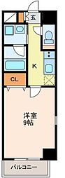 ラクラス浅間町 1Kの間取図画像