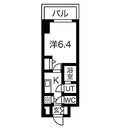 PREMIUM大須 1Kの間取図画像