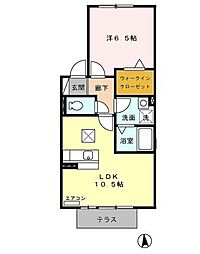 グランディール 1LDKの間取図画像