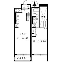 RESIDIA東桜2 1LDKの間取図画像