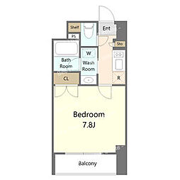 RESIDENCEKANAYAMASQUARE 1Kの間取図画像