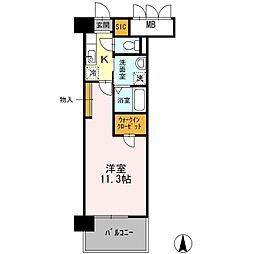グランドソレイユ名駅 1Kの間取図画像