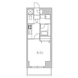 グランツ昭和館 1Kの間取図画像