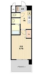 パークフラッツ金山 1Kの間取図画像