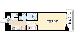 リシュドール鶴舞公園 1Kの間取図画像
