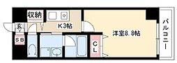 NEWCITYAPARTMENTS円上町 1Kの間取図画像