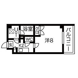 ステラヒルズ 1Kの間取図画像