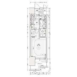 エステムコート名古屋ライブゲート 1Kの間取図画像