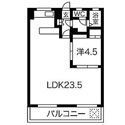 プリミエール平和が丘 1LDKの間取図画像