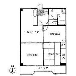 ジャルダン新金山 3LDKの間取図画像