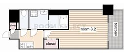 エスリード新栄プライム 1Kの間取図画像