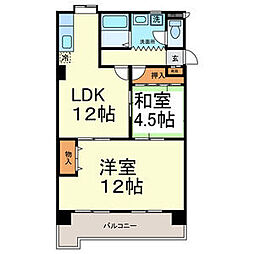 サンパーク大鐘2 2LDKの間取図画像