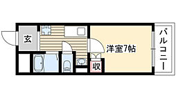 エスペランサ城土 1Kの間取図画像