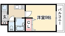 LUMINOUSTSURUMAKOEN 1Kの間取図画像