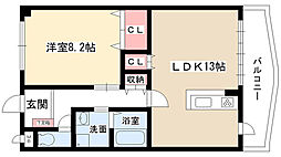 アベニュー大針 1LDKの間取図画像